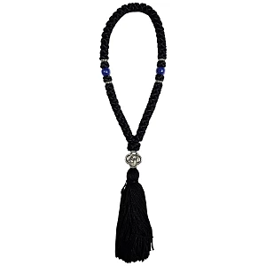 Monastery Prayer Rope with 50 Knots IC XC NIKA and Blue Beads