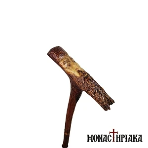 Walking Stick with Face of a Monk