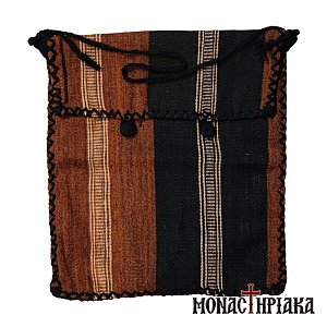 Monk Handwoven Bag in Black - Brown