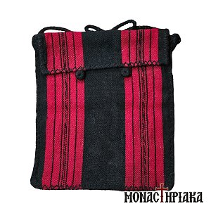 Πλεκτό Ταγάρι Ντουρβάς Κόκκινο-Μαύρο