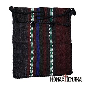 Καλογερικό Ταγάρι με Ρίγες Μαύρο - Μπορντώ