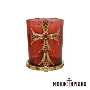 Standing Vigil Lamp with Cross