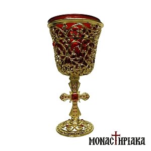 Standing Vigil Lamp with Cross (Big Size)