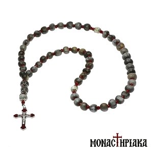 Virgin Mary Tears Prayer Rope with 50 Knots & Cross