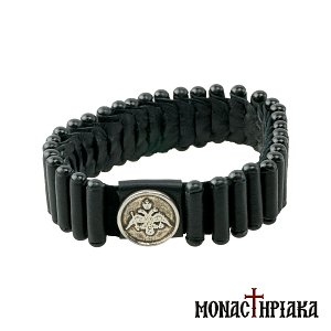 Κομποσχοίνι Δερμάτινο 33άρι Ρώσικο με τον Δικέφαλο Αετό