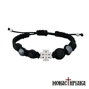 Monastic Bracelet with Lava Beads