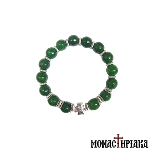 Prayer Rope with Green Agate Beads