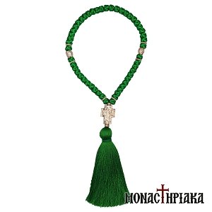 Prayer Rope 50 Knots Made of Synthetic Silk with Cross