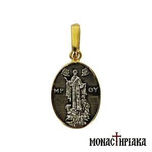 Virgin Mary of Mount Athos Silver Pendant