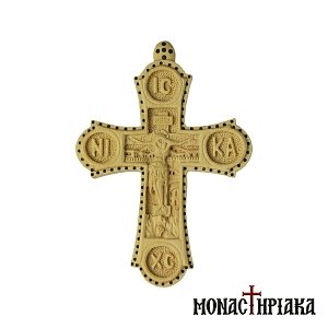 Wood Carved Cross “IC XC NI KA”