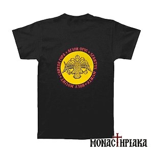 Black T-shirt for Men with Byzantine Eagle