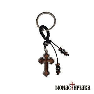 Keyring with a Wooden Cross