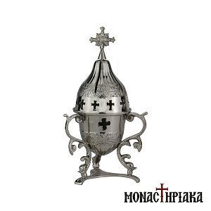 Standing Vigil Lamp Silver Color