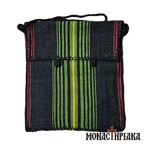 Monk Handwoven Bag with Green Stripes