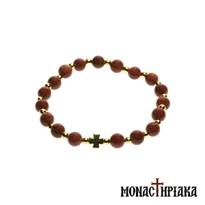 Prayer Rope with Red Crysolite and Cross