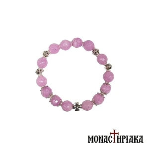 Prayer Rope with Pink Agate Beads