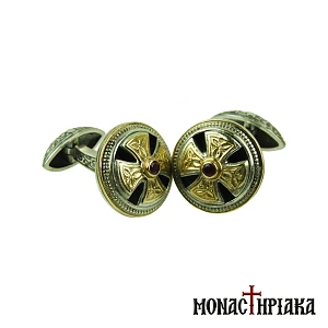 Silver Cufflinks with Garnet