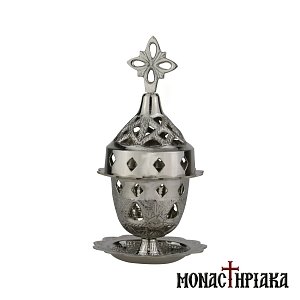 Standing Vigil Lamp Silver Color with Round Base