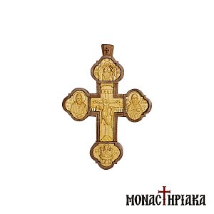 Cross with the Crucifixion, Theotokos Life-Giving Spring, Saints Arsenios and Paisios