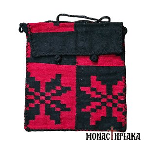 Μάλλινο Ταγάρι με Κόκκινο - Μαύρο Μοτίβο