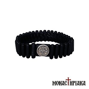 Κομποσχοίνι Δερμάτινο 33άρι Ρώσικο "Κύριε Ελέησον"