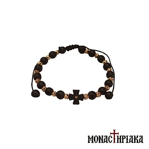 Bracelet with Glass Beads and Cross