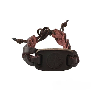 Leather Bracelet with Cross