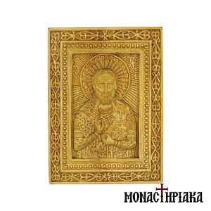 Ξυλόγλυπτη Εικόνα με τον Άγιο Νικόλαο