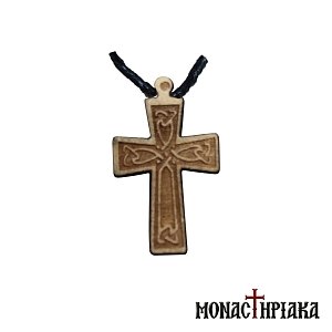 Wooden Cross with Engraved Decoration