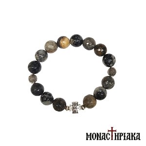 Prayer Rope with Grey Agate Beads