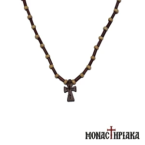 Wooden Neck Cross made of Walnut Tree and Boxwood