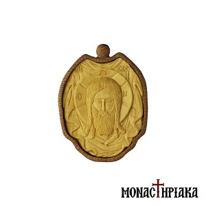 Ξυλόγλυπτο Εγκόλπιο με το Άγιον Μανδήλιον