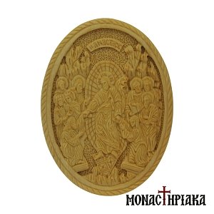 Wood Carved Encolpion Resurrection