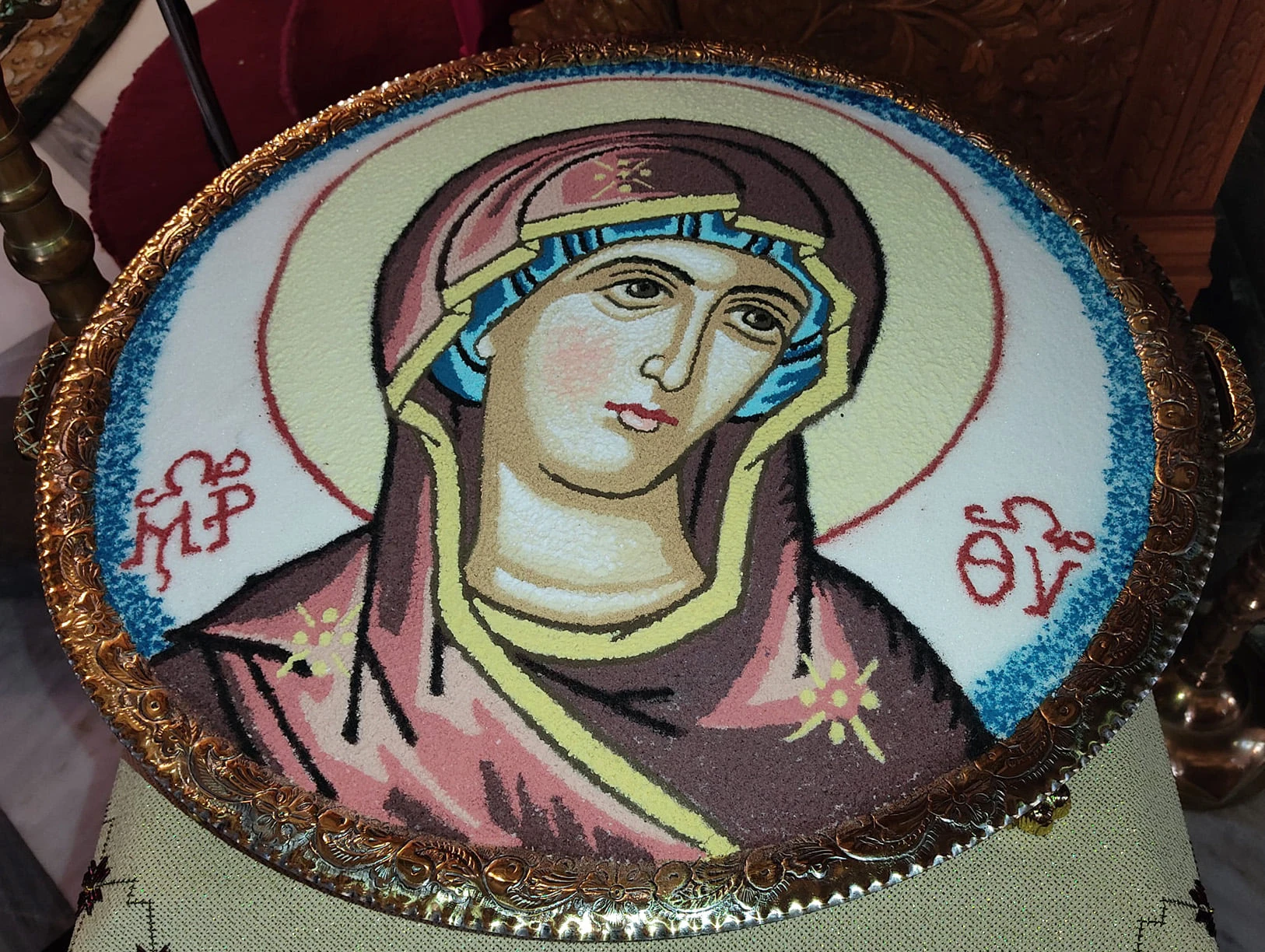 koliva with virgin mary
