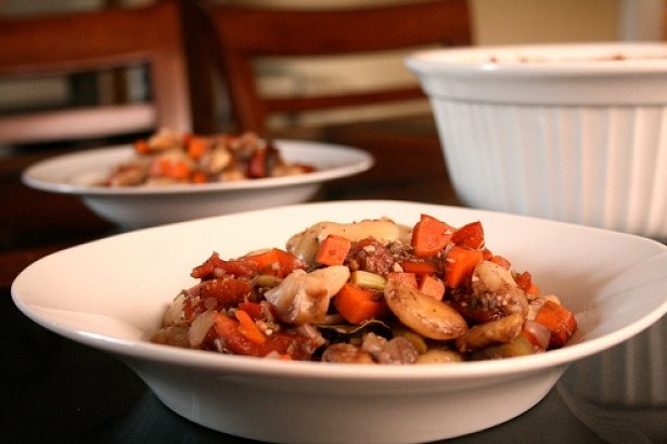 Baked Butter Beans with Vegetables