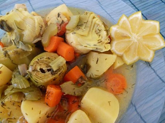 Artichokes with Tachini (Oil free)