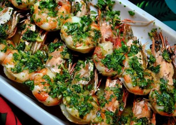 Shrimps with Garlic Oil