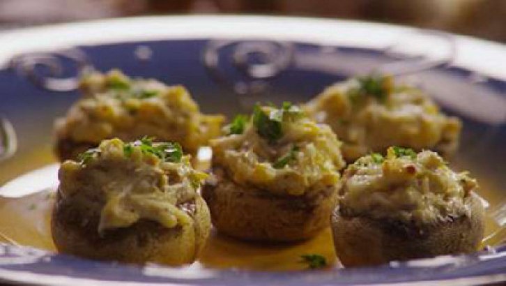 Μανιτάρια Ψητά με Τυριά