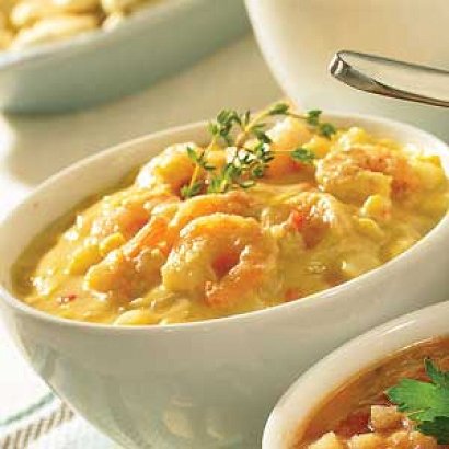 Potatoes in Oven with Shrimps