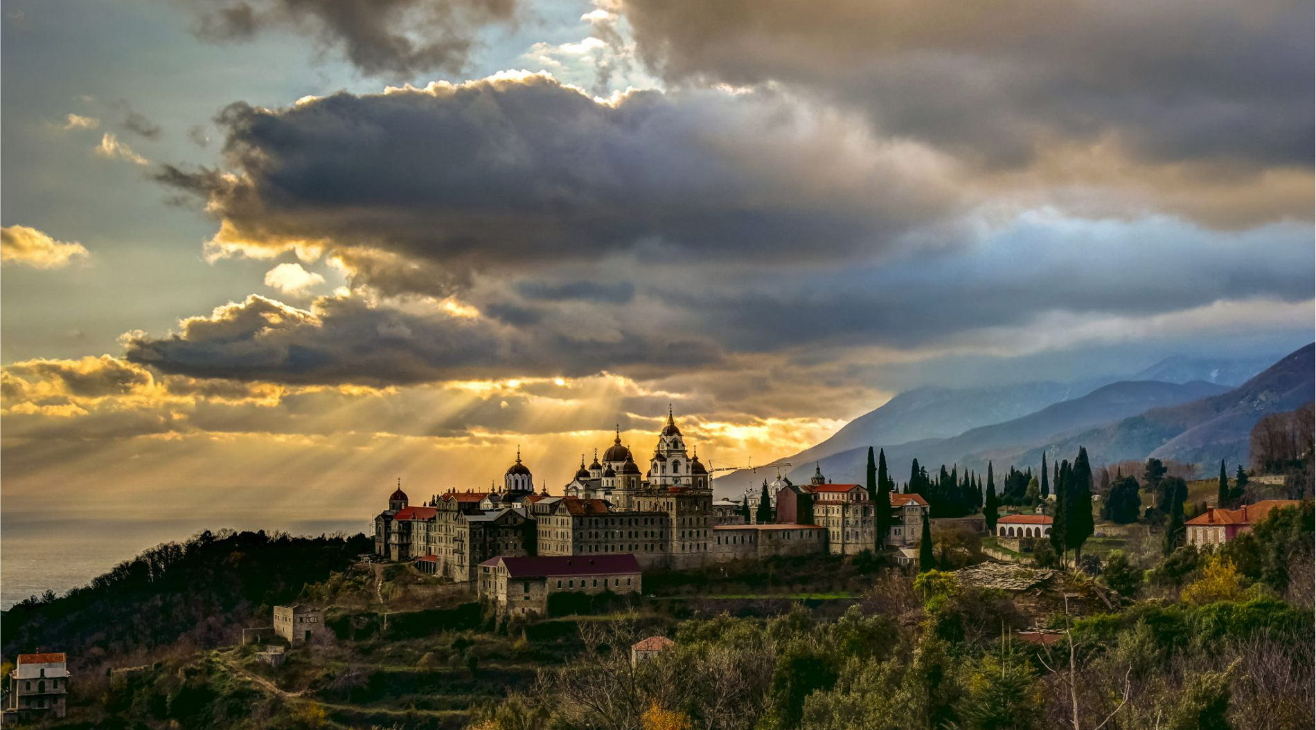 The holy skete of Saint Andrew on Mount Athos.