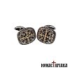 Silver Cufflinks with Gold-plated Cross