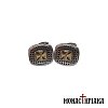 Silver Cufflinks with Gold Plated Cross