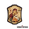 Wooden Magnet with Virgin Mary Glykofilousa