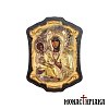 Wooden Magnet with Theotokos Three-Handed Tricherousa