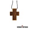 Olive Wood Cross with Engraved Decoration
