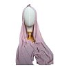 Silk Woman's Headscarf with Pink Embroidered Crosses