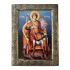 Silver Icon with Saint George Enthroned