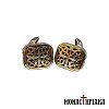 Silver Cufflinks with Golden Byzantine Design