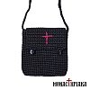 Handwoven Black Bag with Cross