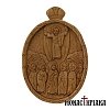Wood Carved Encolpion Depicting the Ascension of our Lord Jesus Christ